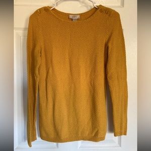 LOFT mustard knit sweater